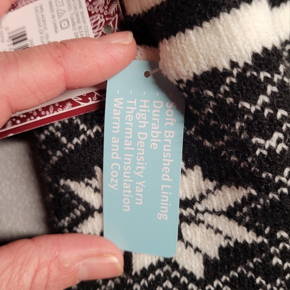 Black and White women's slipper Socks - Picture 3 of 4